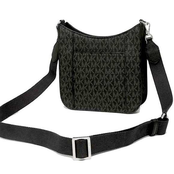 MICHAEL KORS Briley Small Logo Messenger Bag BLACK SIGNATURE COLOR - Picture 2 of 15